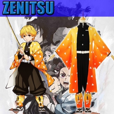 cosplay zenitsu tenue complete dans demon slayer 