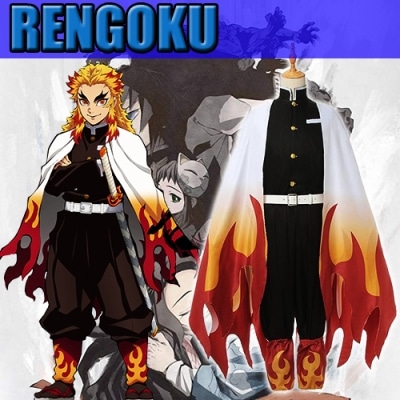 cosplay rengoku tenue complete dans demon slayer 