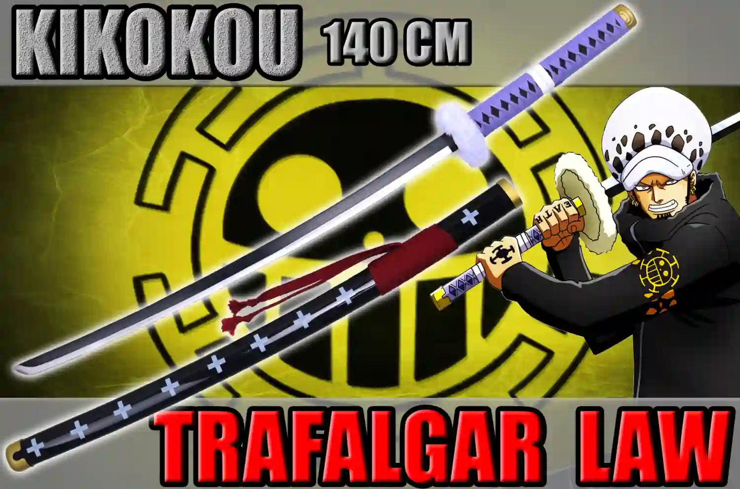 katana kikoku de trafalgar law 142 cm dans one piece v2