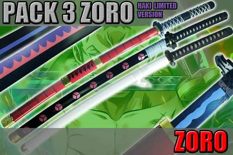 katana lot les 3 katanas de zoro haki limited