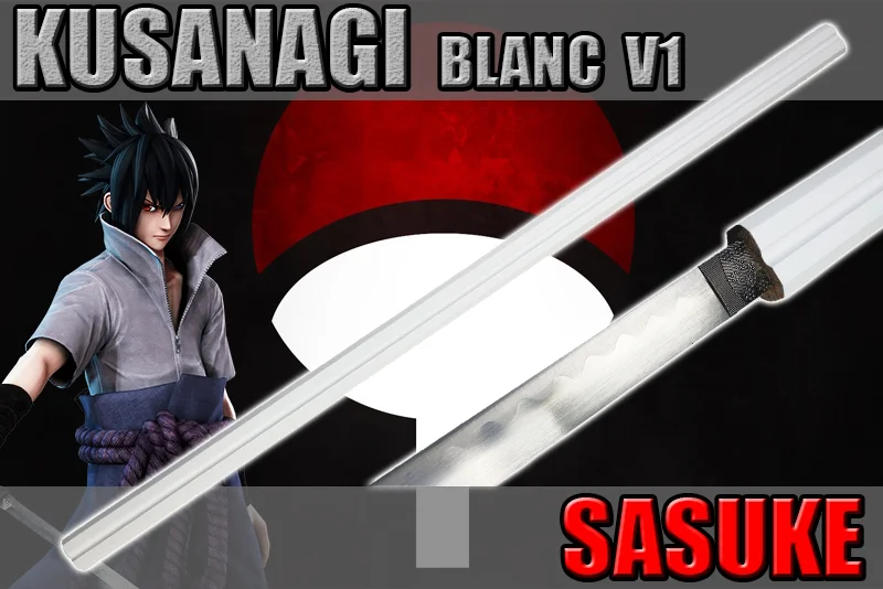 katana sasuke epée kusanagi blanc v1 sabre dans naruto