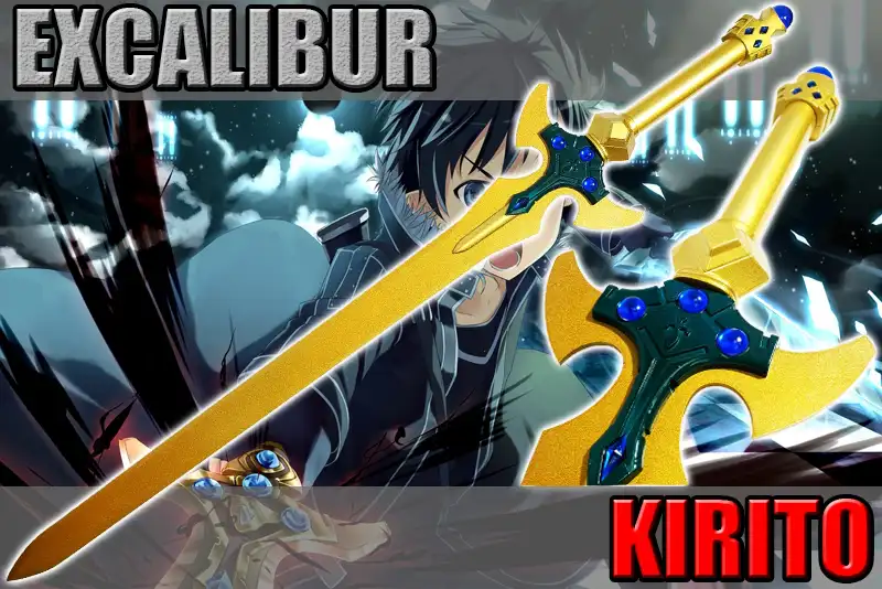 epee excalibur de kirito v2 dans sao alfheim online (alo)