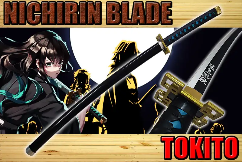 katana de tokito en bois dans demon slayer