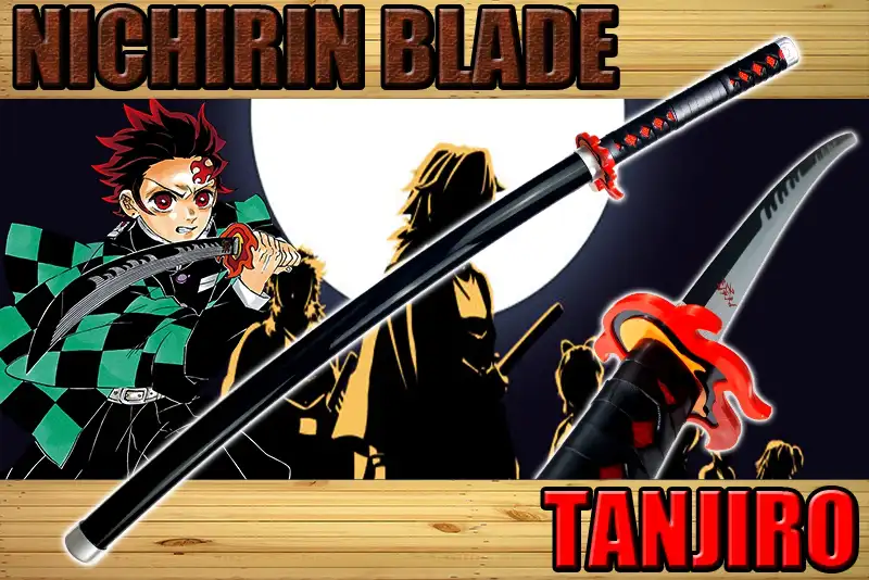 katana de tanjiro v2 en bois dans demon slayer