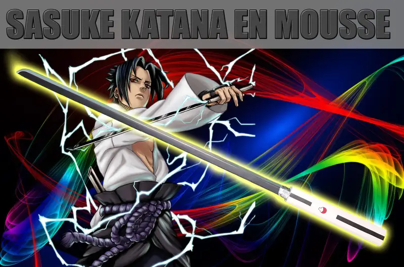 katana de sasuke blanc en mousse