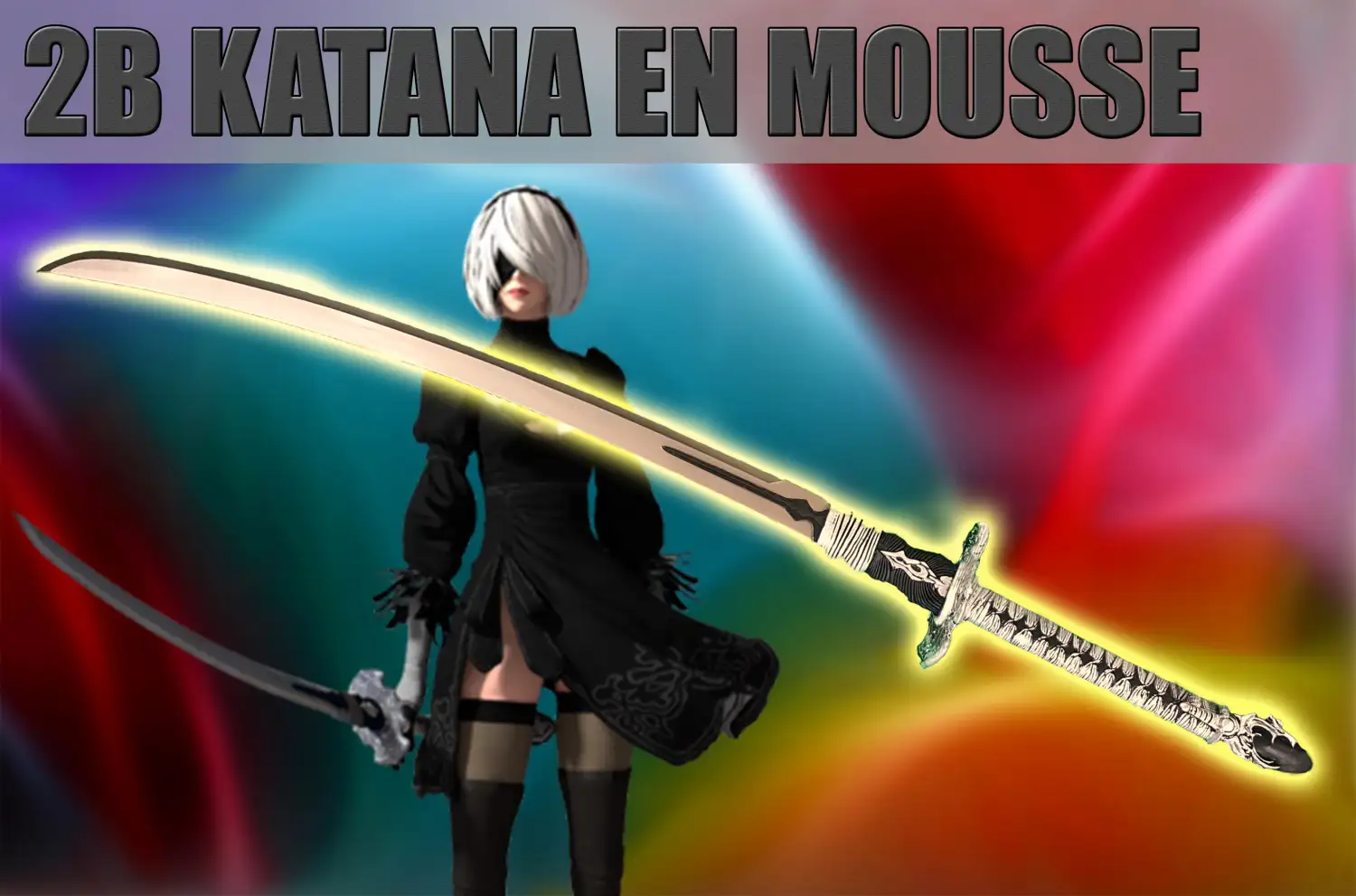 katana de 2b en mousse