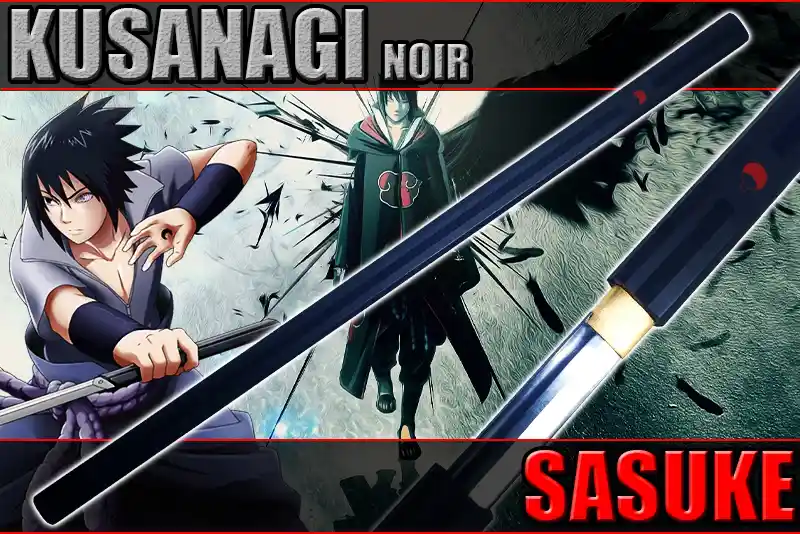 Katana Sasuke Manga Naruto Black Edition Noir Epée Sabre Akatsuki