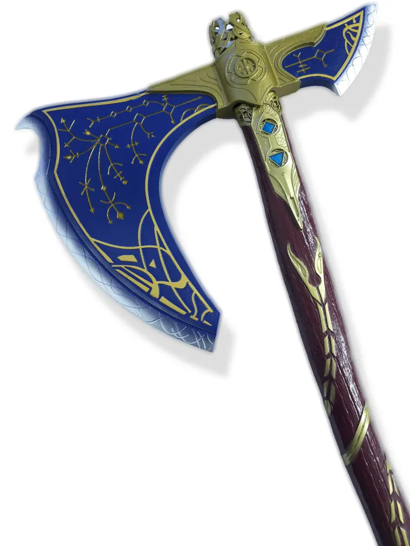 hache leviathan kratos god of war ragnarok metal v1