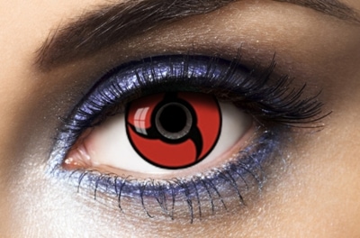 paire de lentilles itachi uchiwa mangekyou sharingan 1 an