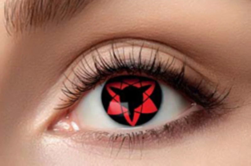 paire de lentilles sasuke mangekyou sharingan éternel 1 an