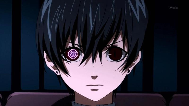 paire de lentilles black butler ciel 1 an