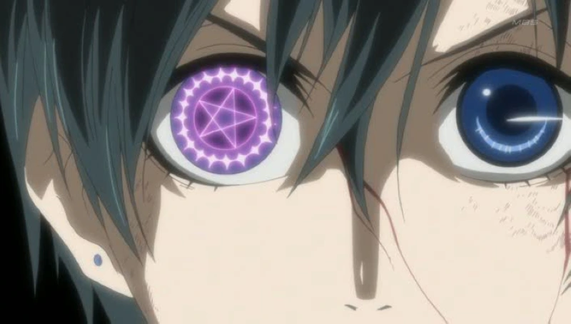 paire de lentilles black butler ciel 1 an